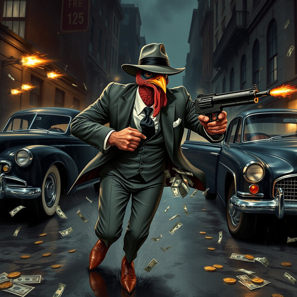 Turkey Gangster Getaway in Film Noir Style