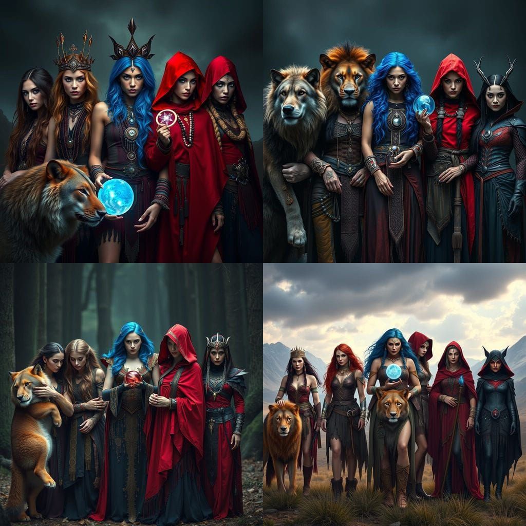 Tribal Leaders with Animal Companions in HDR