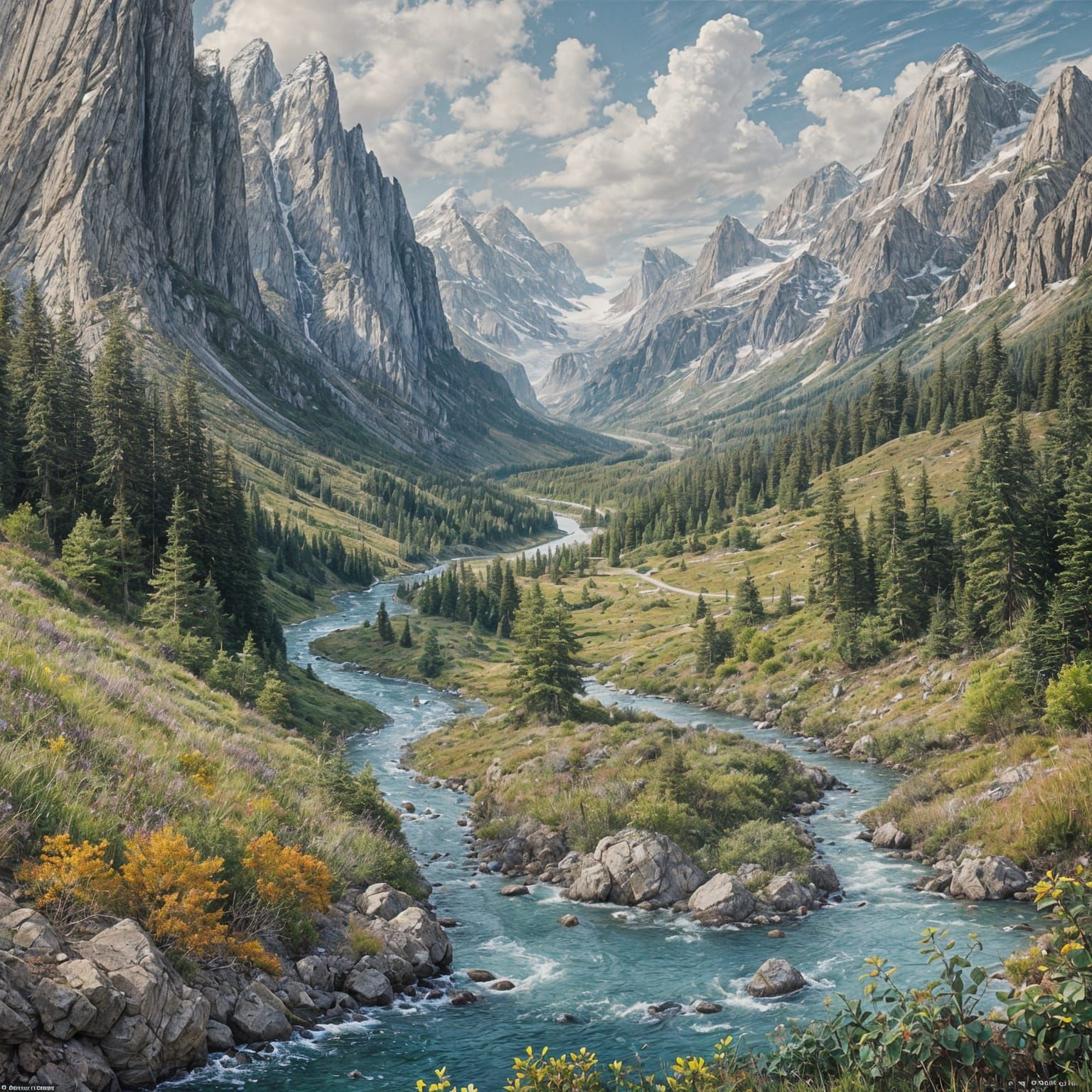 Majestic Mountain Range Unfolds on Ace of Spades Card