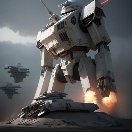 Futuristic Sci-Fi Stormtrooper Mech in 8K Resolution