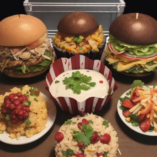 Delicious Food Still Life Generated by AI