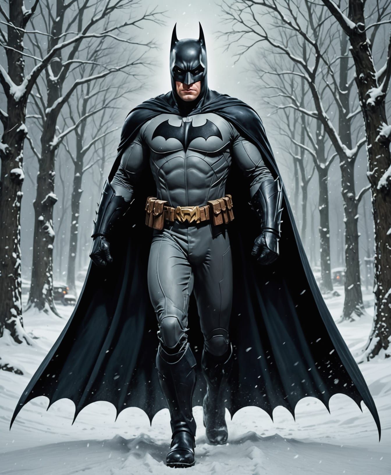 Surreal Batman in Whimsical Narnia Inspired Fantasy