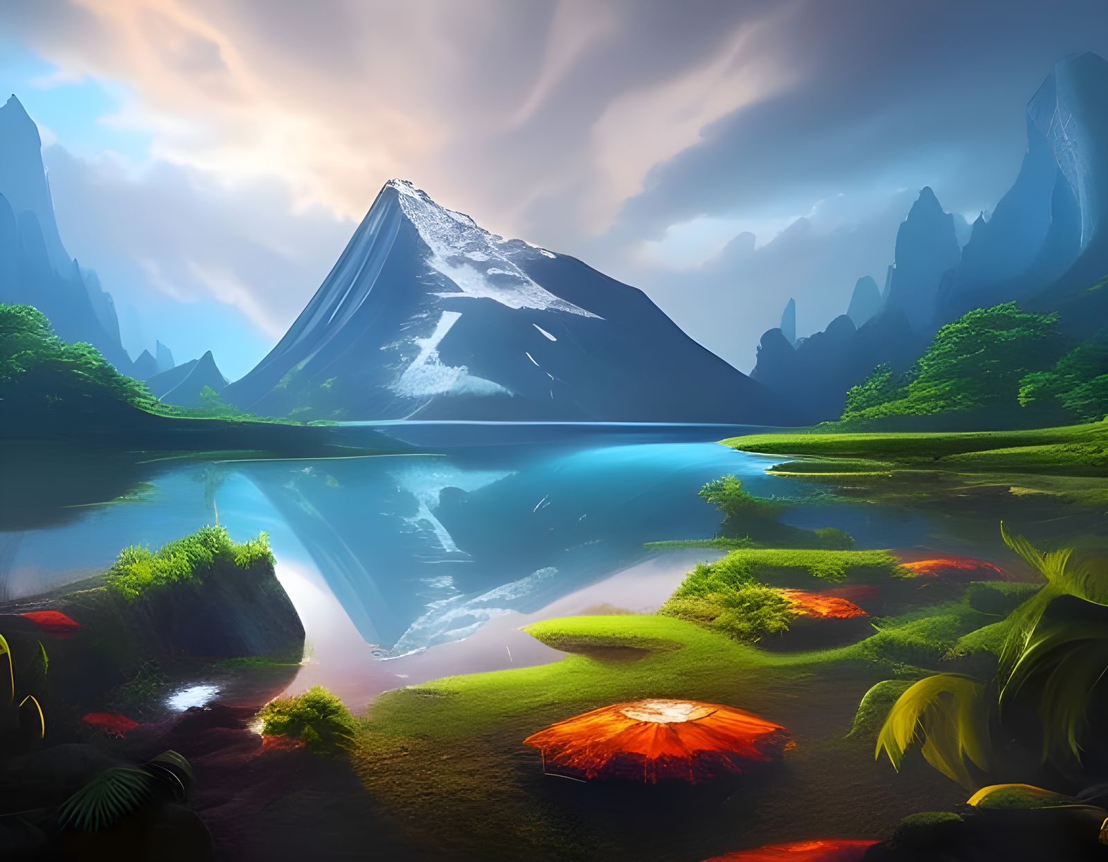 Volcano Island in a Bottle: Fantasy Concept Art