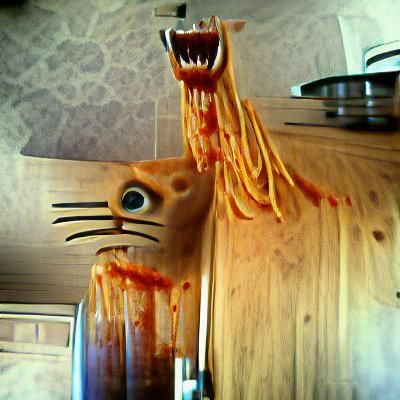 Pasta Sauce Cat: A Scary Food Monster