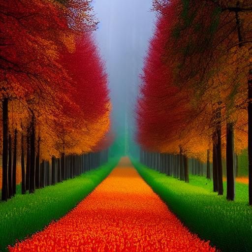 Tulip Forest Floor in Vivid Colors