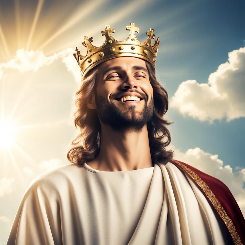 King Jesus Smiling in Divine Light
