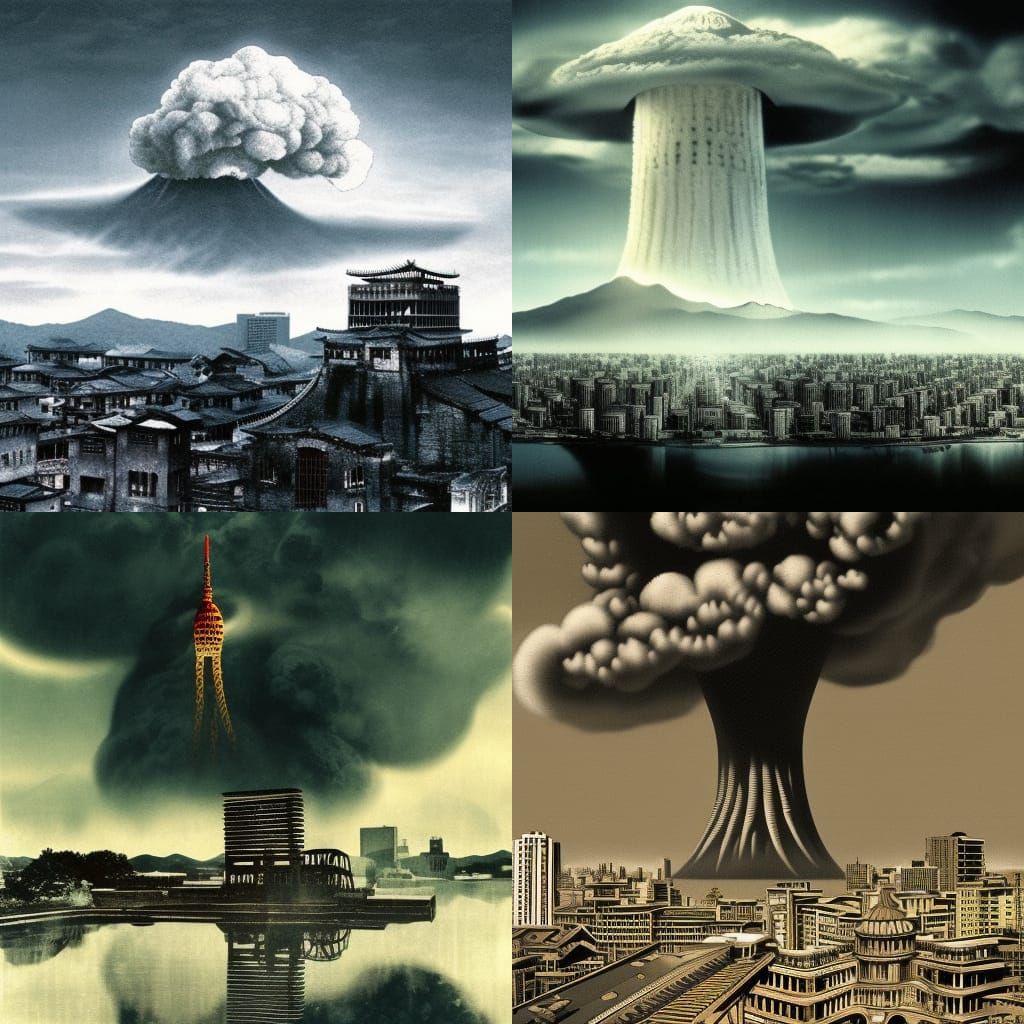 Epic Hiroshima Atomic Bombing: Digital Matte Painting