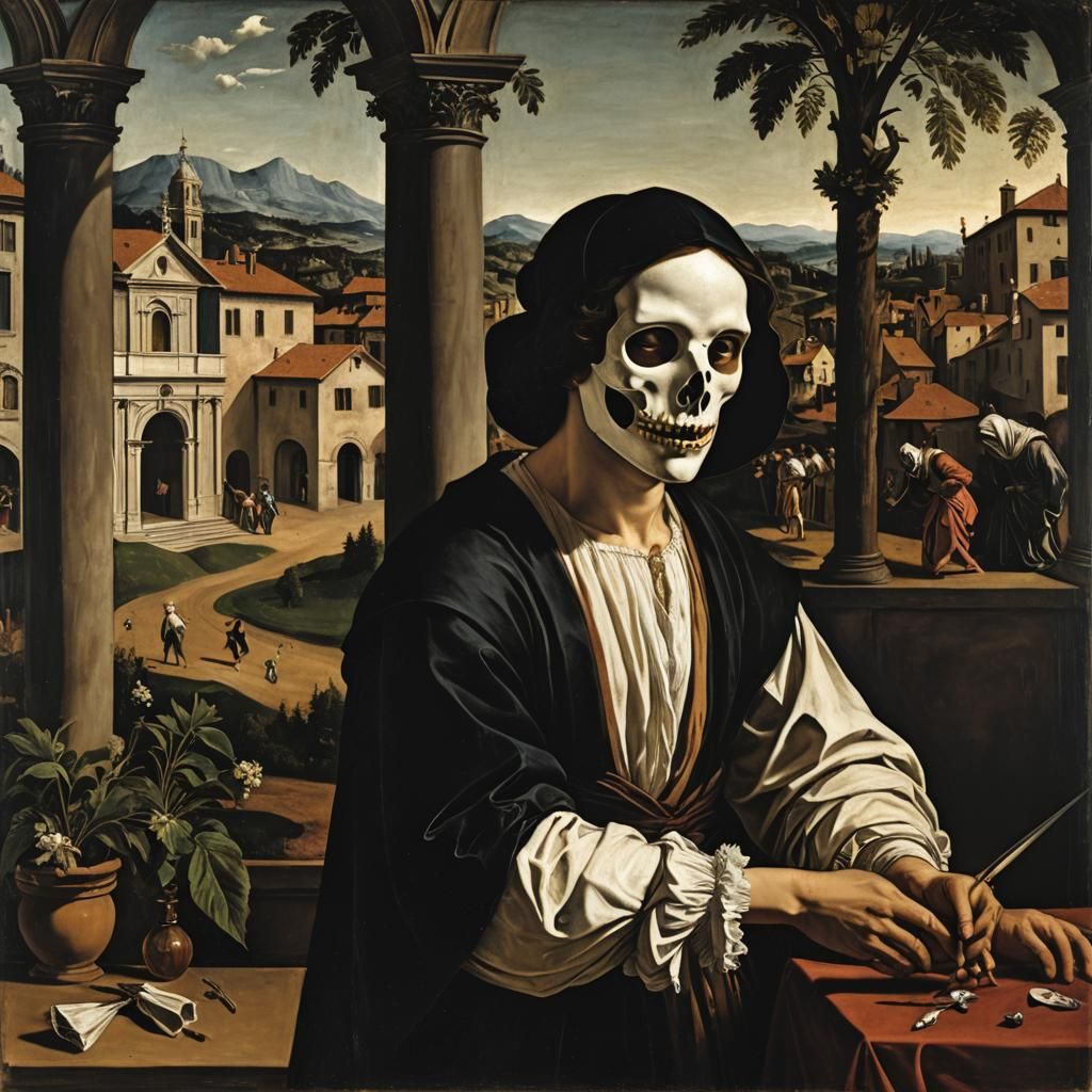 Masked Death in Renaissance Style