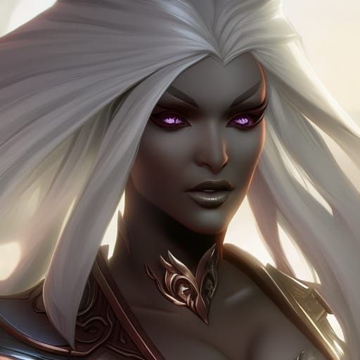 Intricate Drow Elf Ranger Portrait