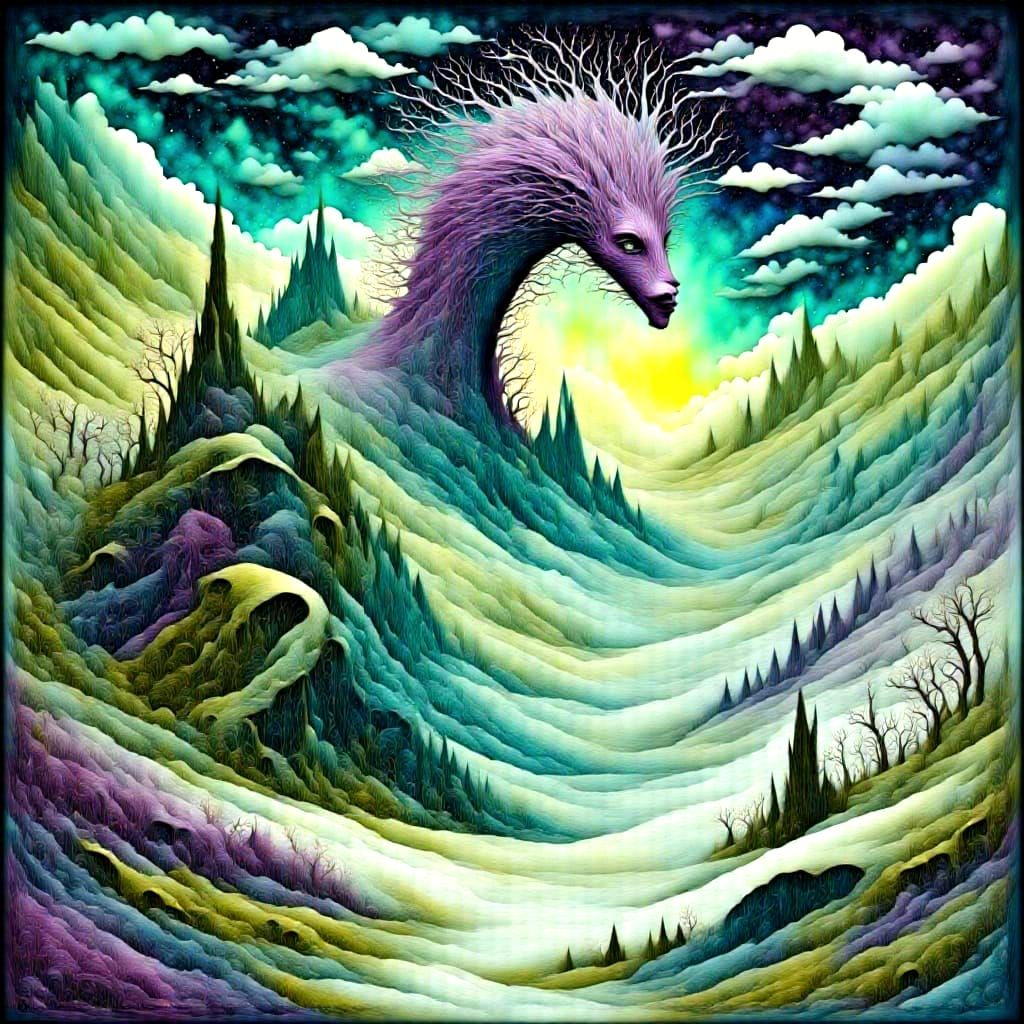 Knight Battles Crystal Dragon in Snowy Peak Blizzard