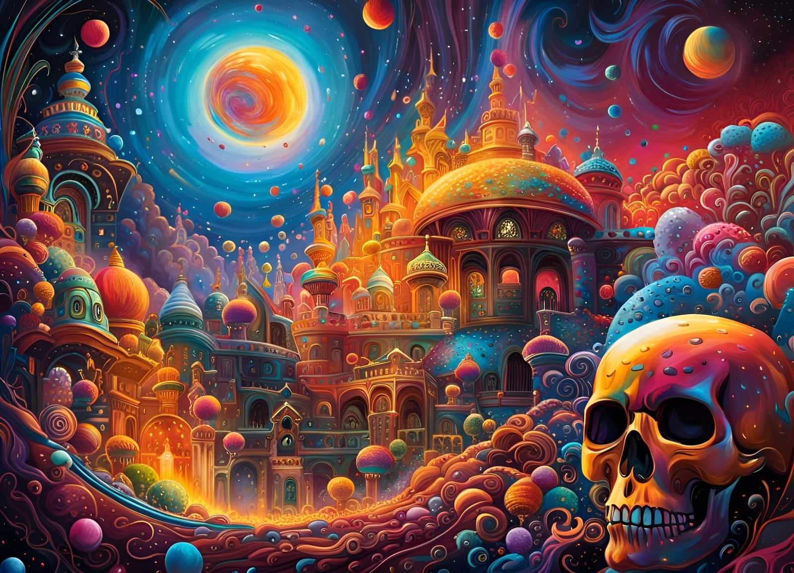 Day of the Dead Galaxies and Nebulae in HDR