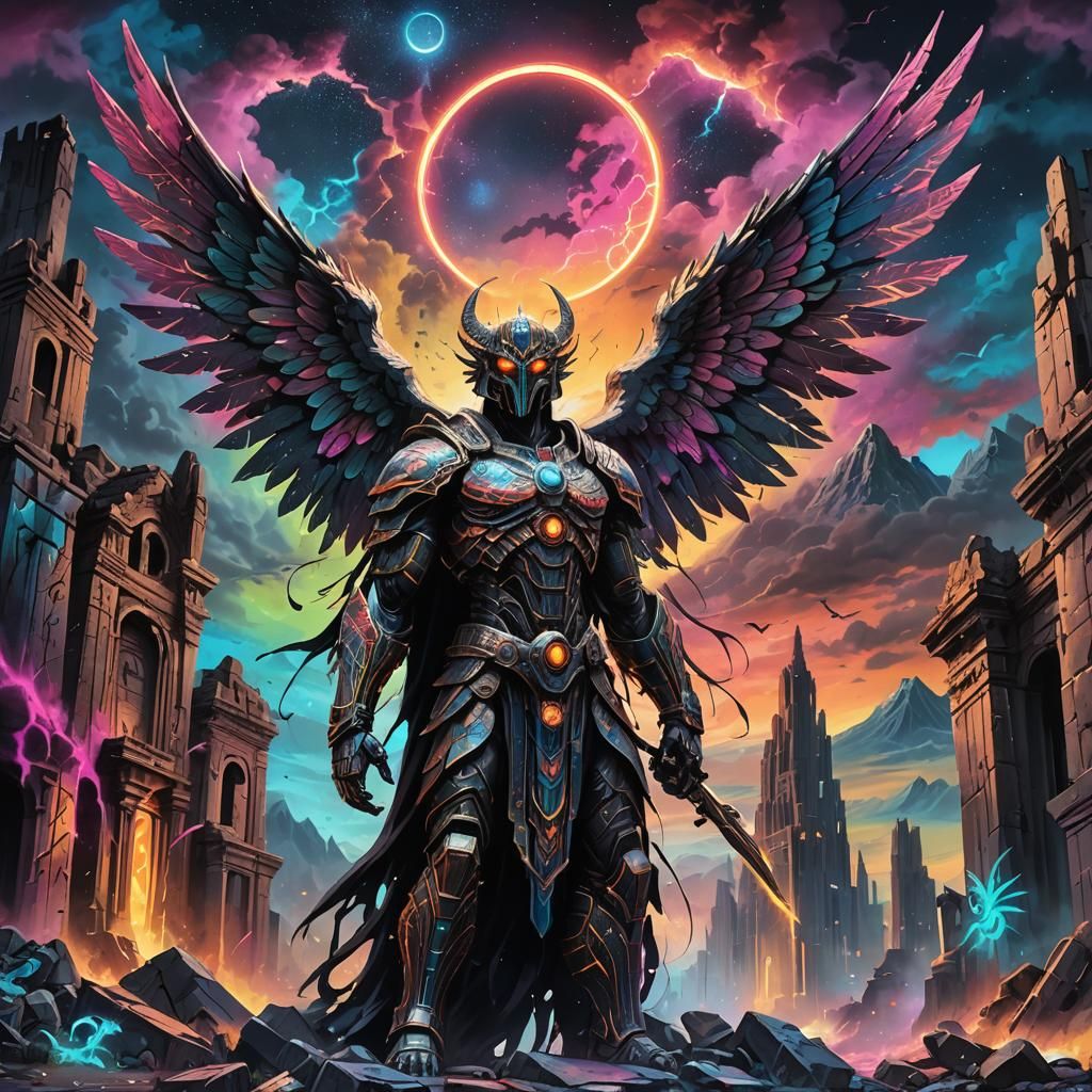 Nephilim in Ancient World: Graffiti Spray Paint Art