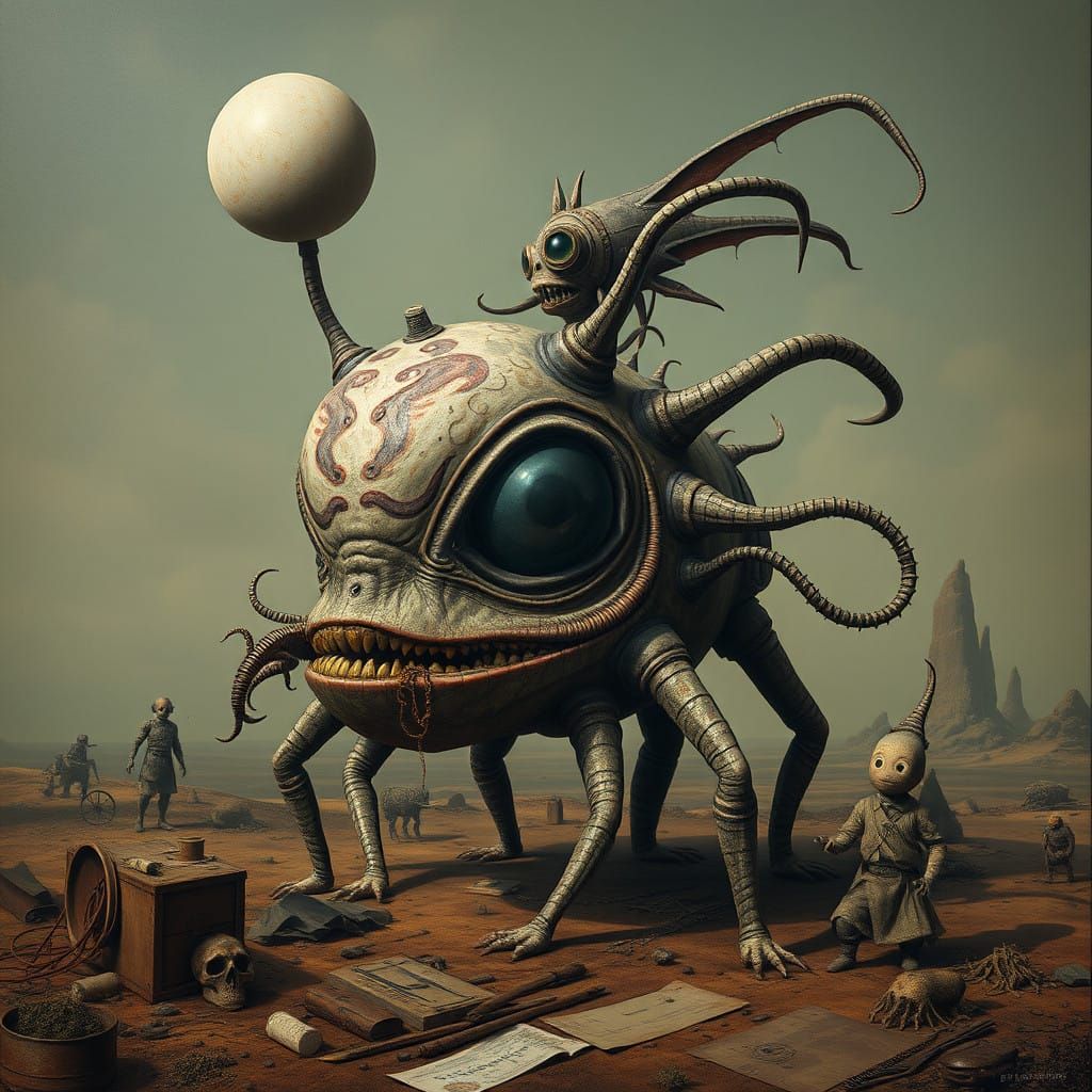 Bizarre Creature Emanates Unsettling Energy in a Dreamlike L...