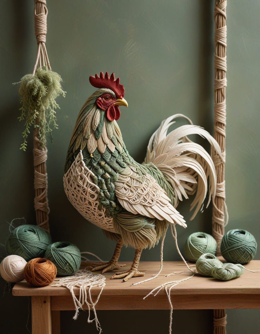 Macrame chicken