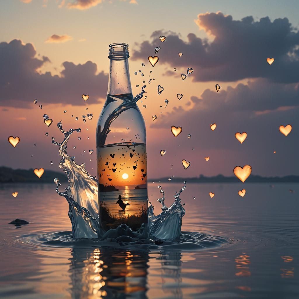 Sunset Bottle: Child's Dream in Glass