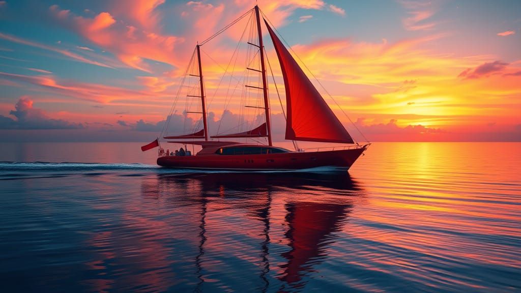 Crimson Majesty at Sunset