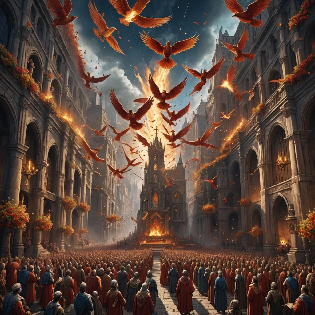 Pentecost: Descent of the Holy Spirit in Matte Painting