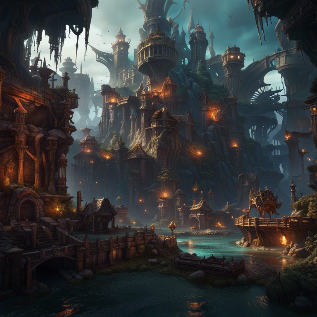 Warforged Warking in Underwater Joy World