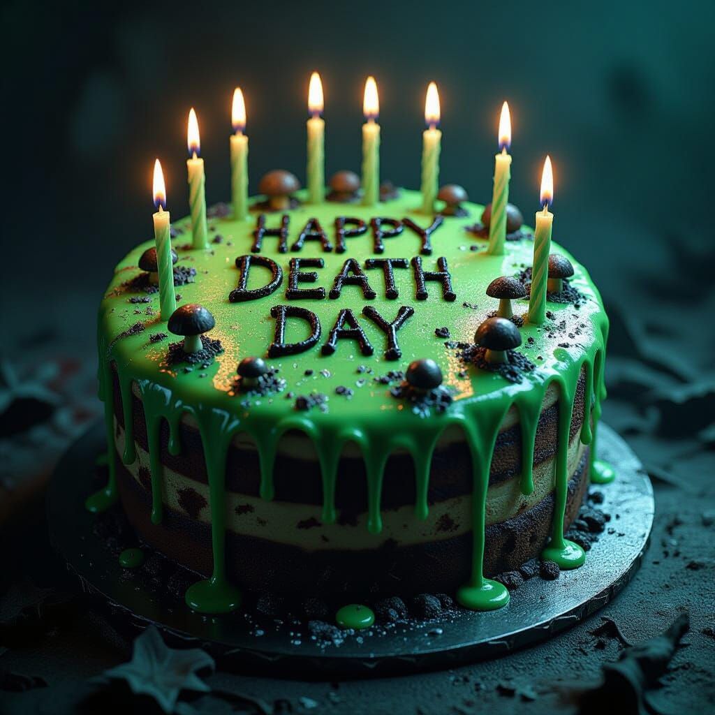 Undead Birthday Cake With Gory Details