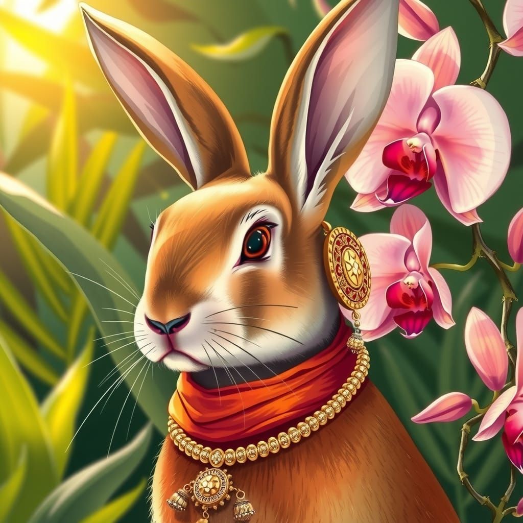 Exotic Thai Rabbit in Dreamy, Ethereal Style