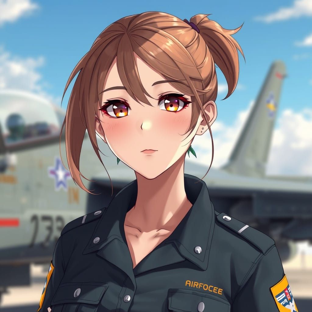 Air Force Officer in 3D Anime Art Style