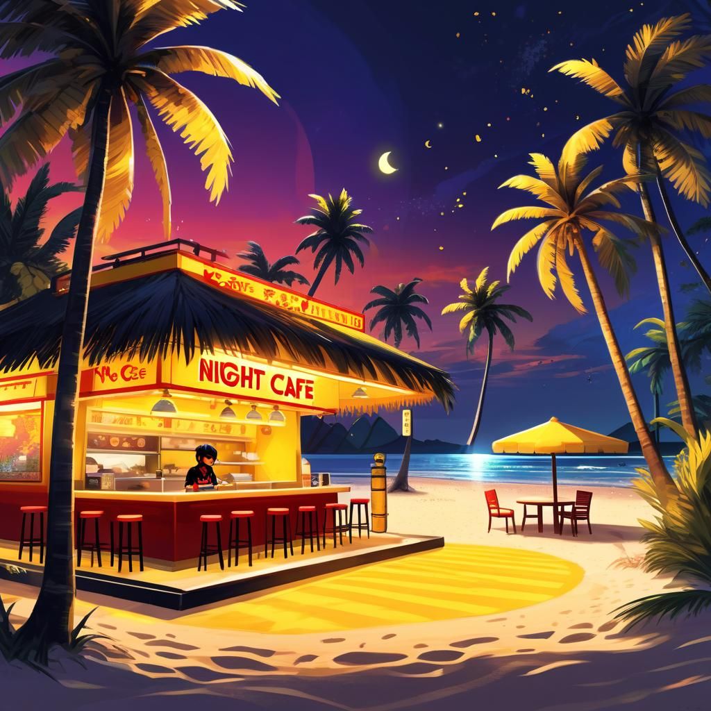 "Night-Cafe-Game"Beach