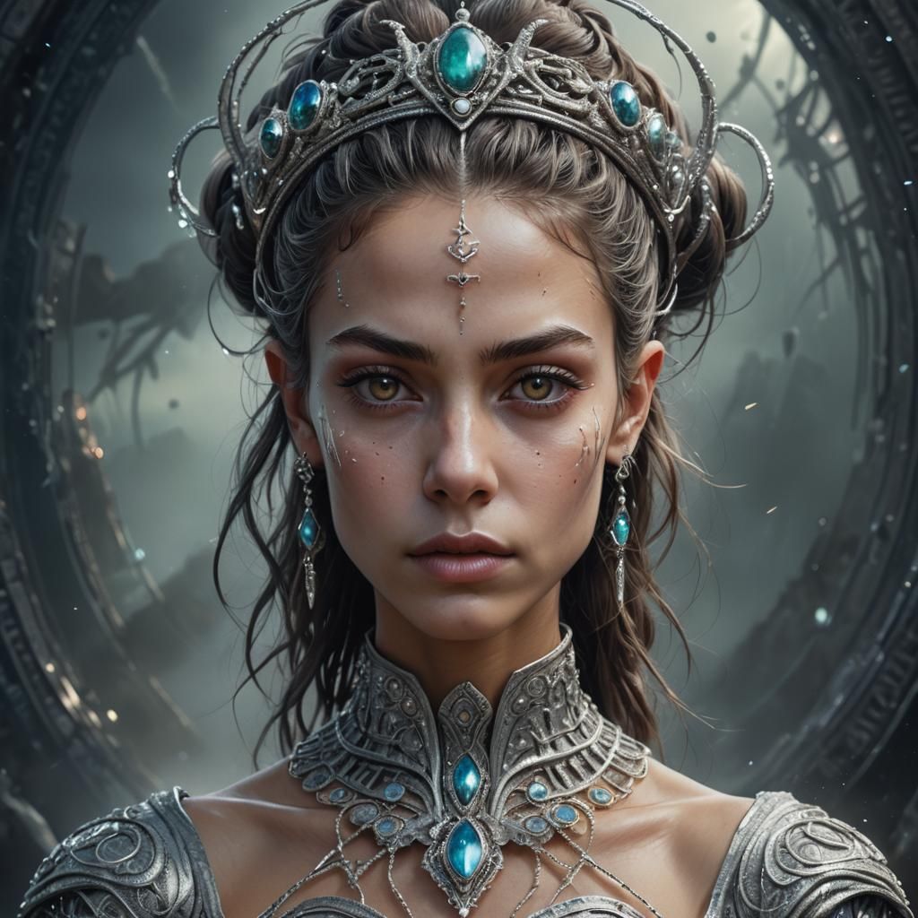 Beautiful Alien Woman Portrait in Trending Fantasy Style