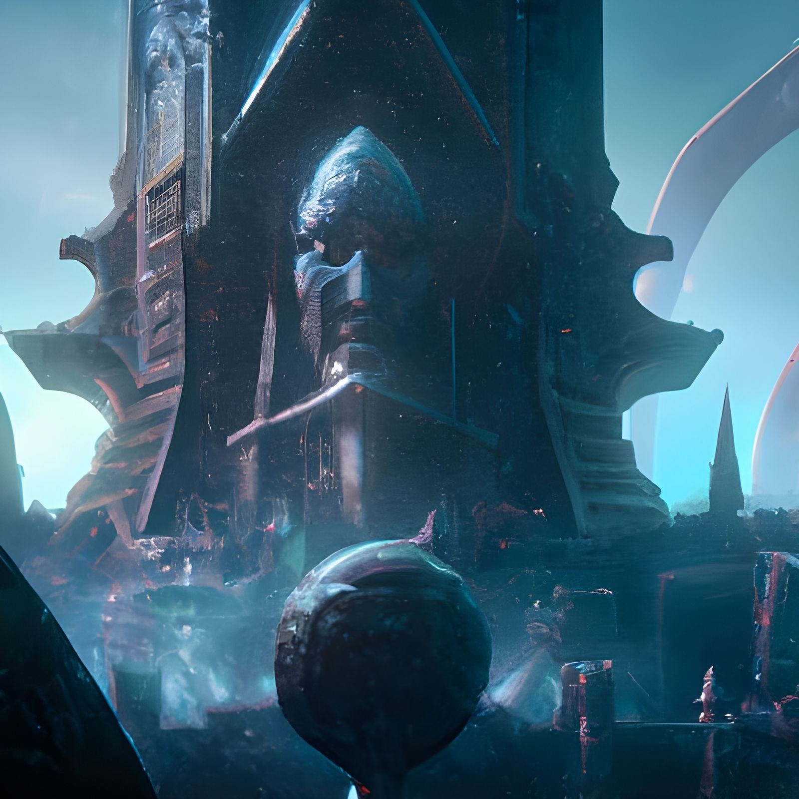 Annunaki: Detailed Matte Painting in Deep Color
