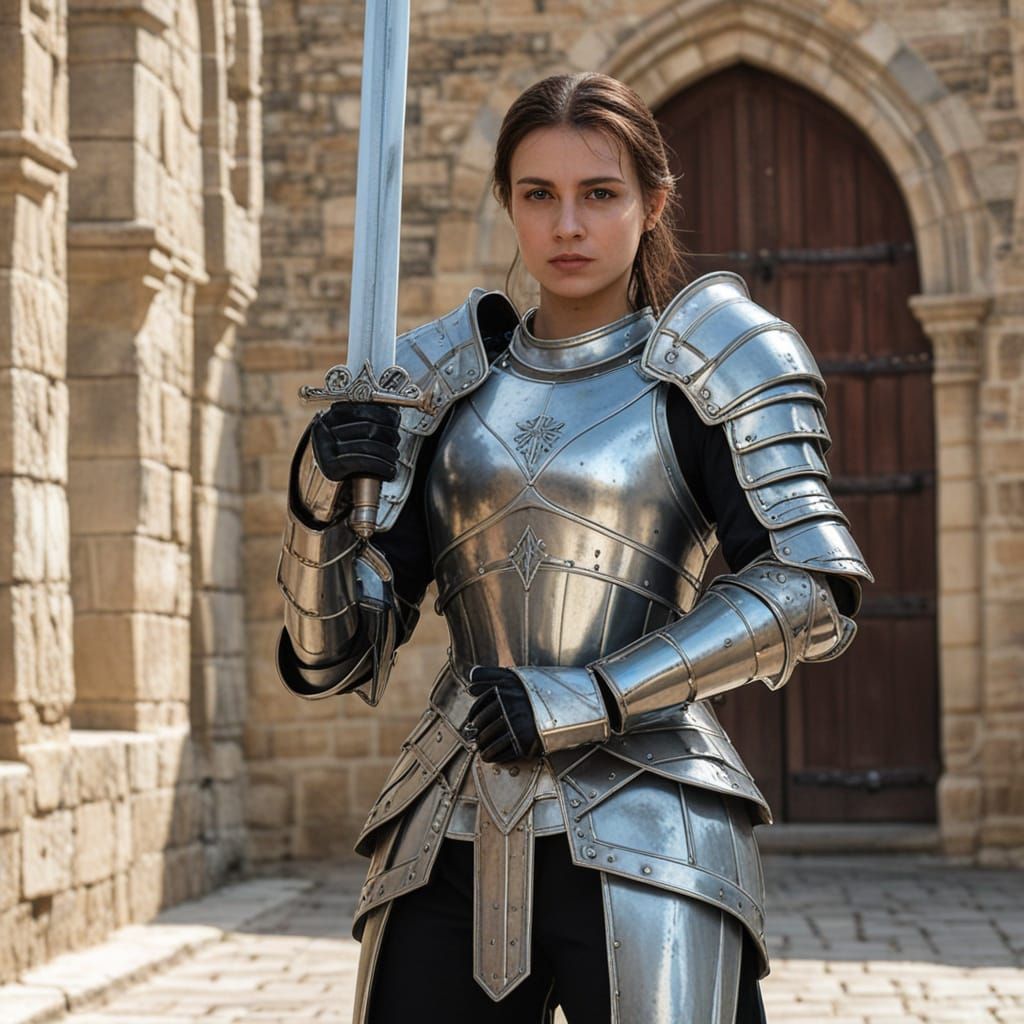 Medieval Warrior Princess Stands Ready