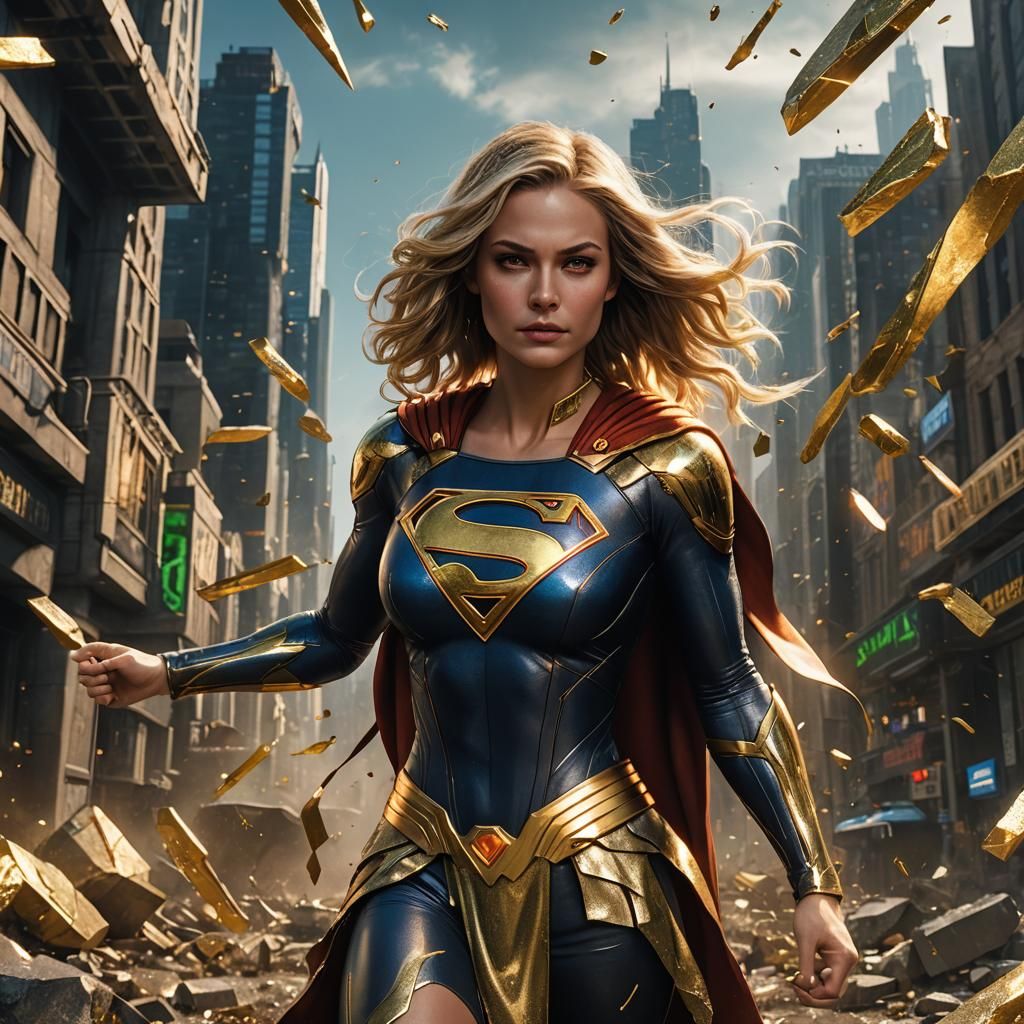 Kryptonite Supergirl: Detailed Matte Painting