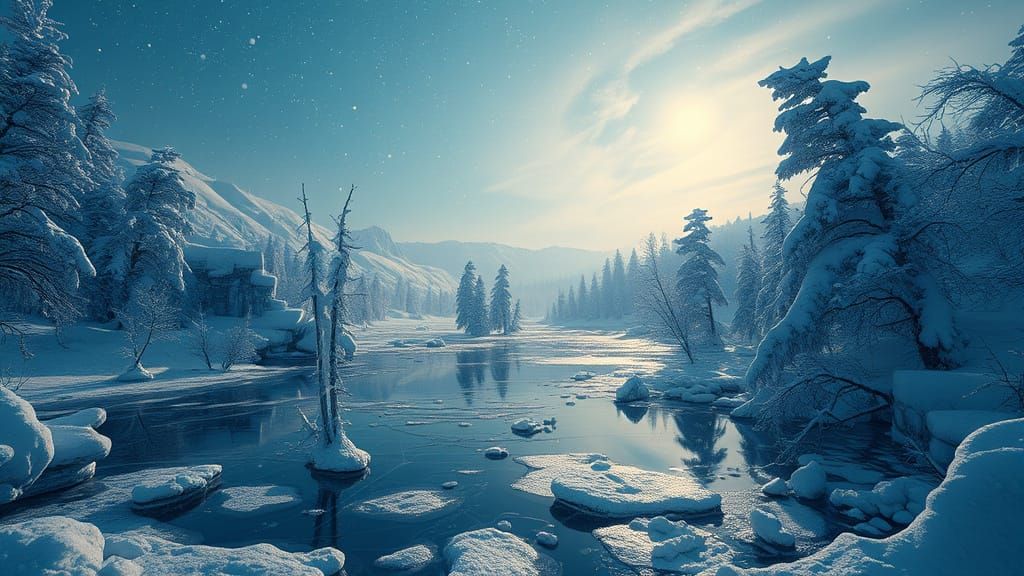 Frozen Lake Landscape Photography
