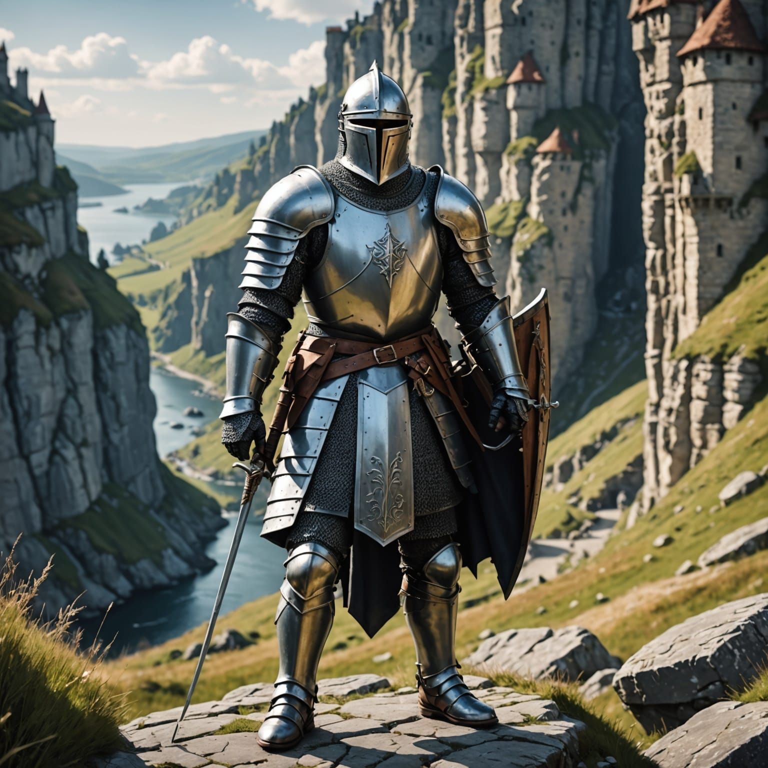 Medieval Knight Portrait in Natural Lighting
