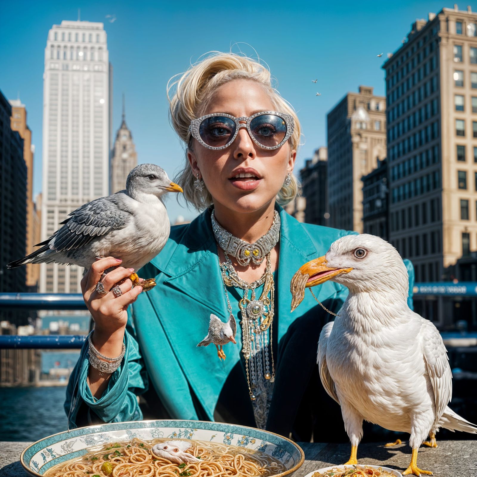 Lady Gaga Walks Seagull in New York City