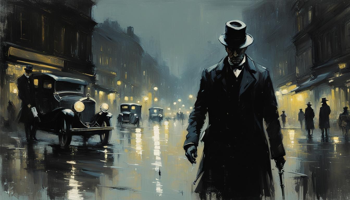 Eerie Neo-Noir Android Portrait in Dramatic Lighting