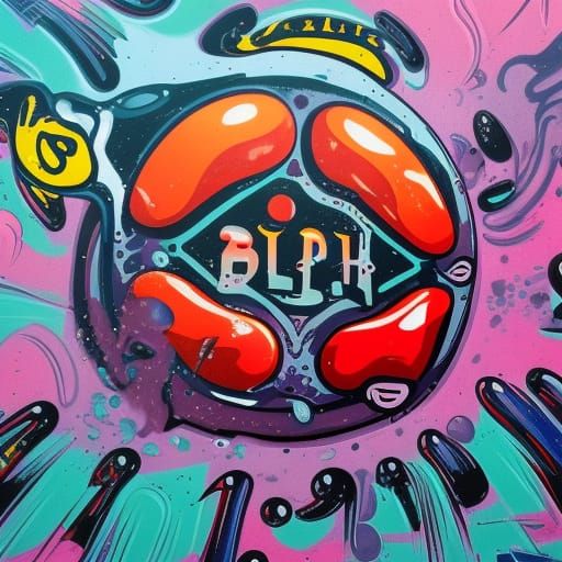 Bulgy Graffiti Art with Rippling Ads