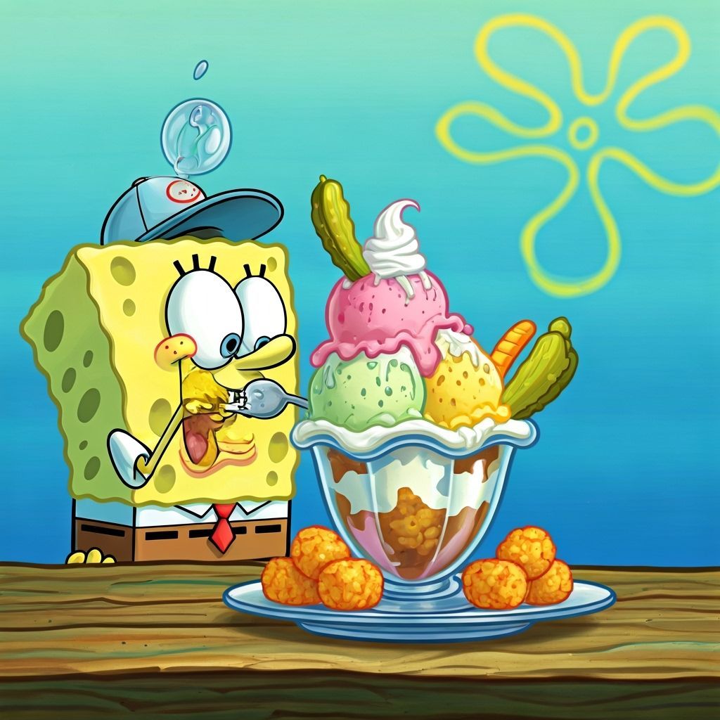 SpongeBob's Unusual Ice Cream Sundae