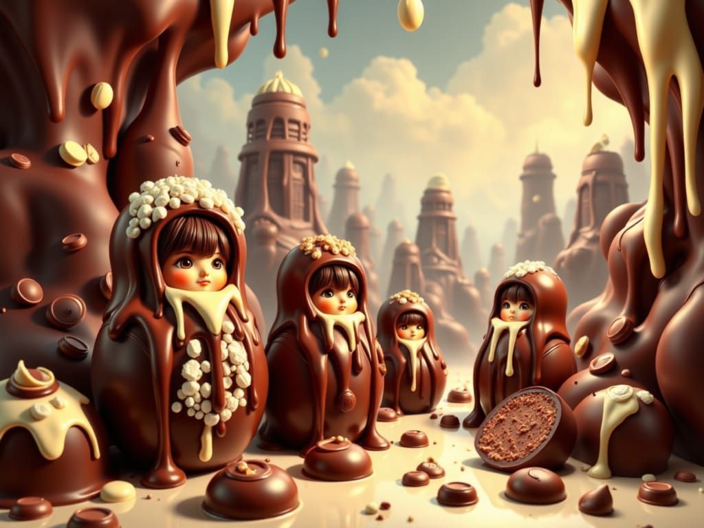A fantastical made of chocolate