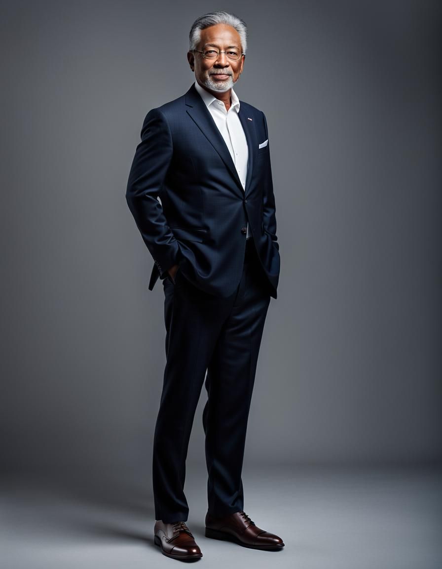 Hyperrealistic Portrait of Famous Person in Studio Lighting