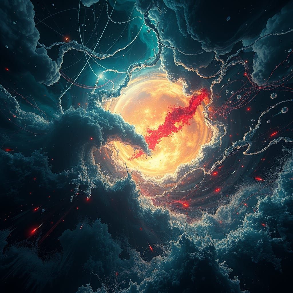 Cognitive Maelstrom in Vibrant Iridescent Hues