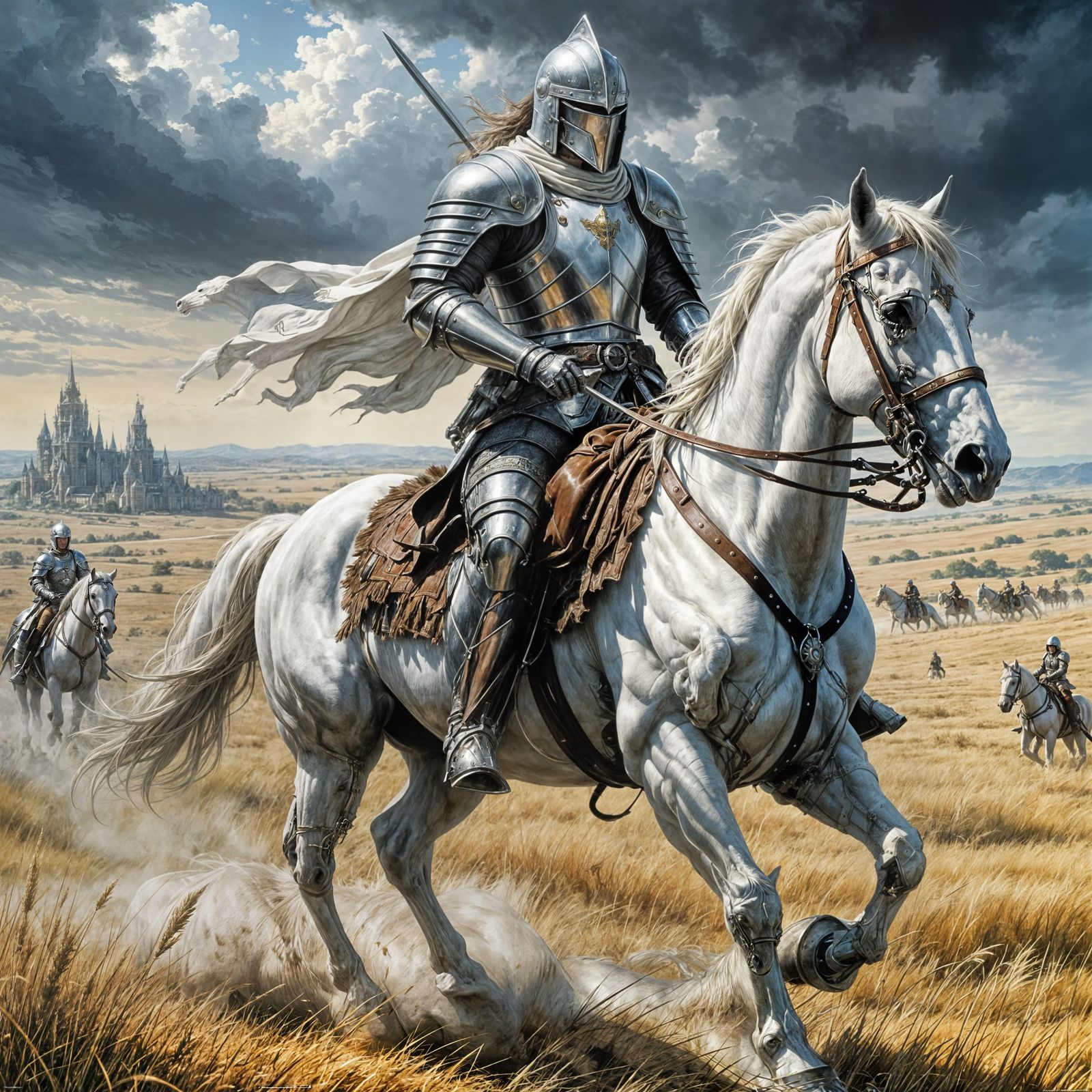 White Knight Rides Through White Plains: Comic Book Style