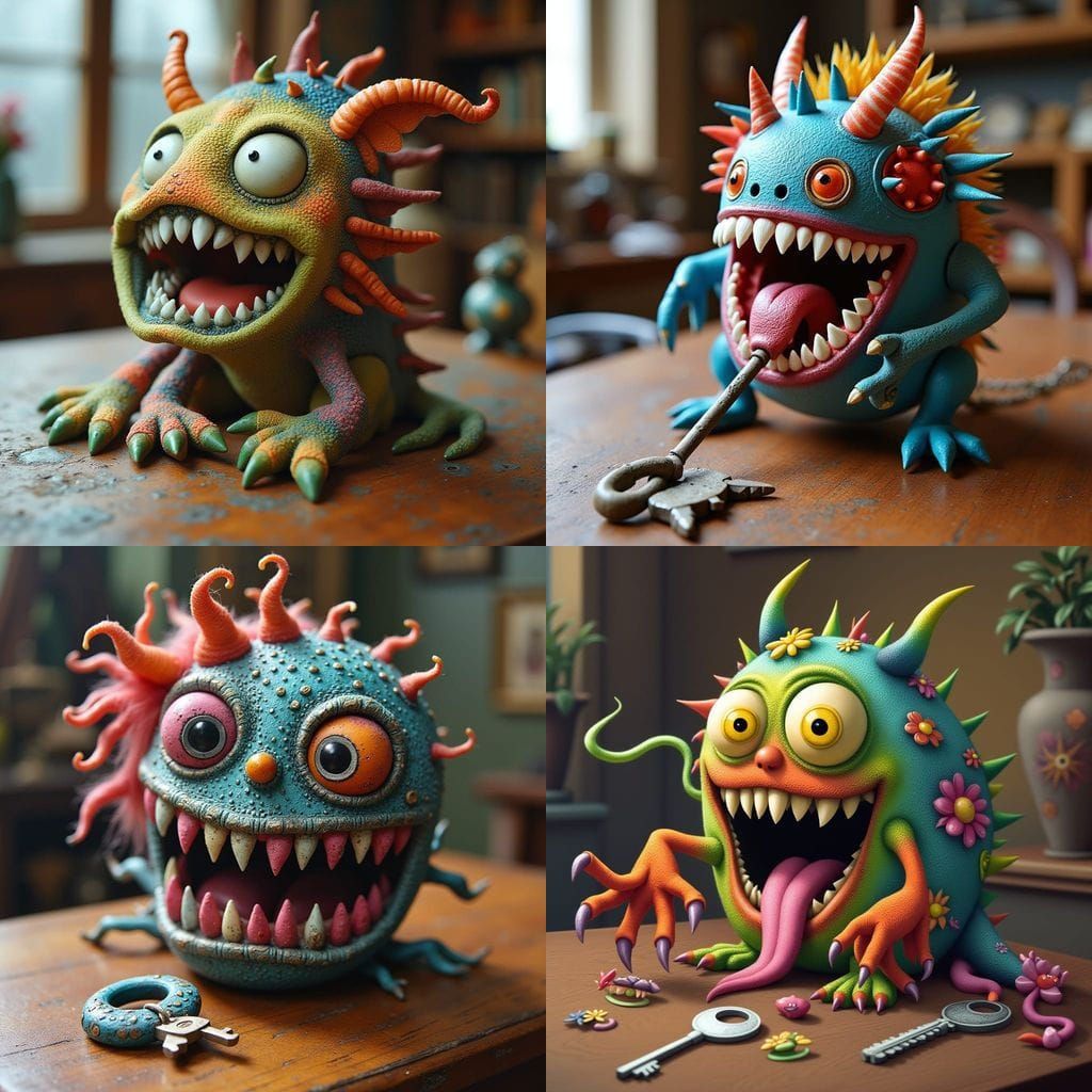 Vibrant Fantasy Key on a Table