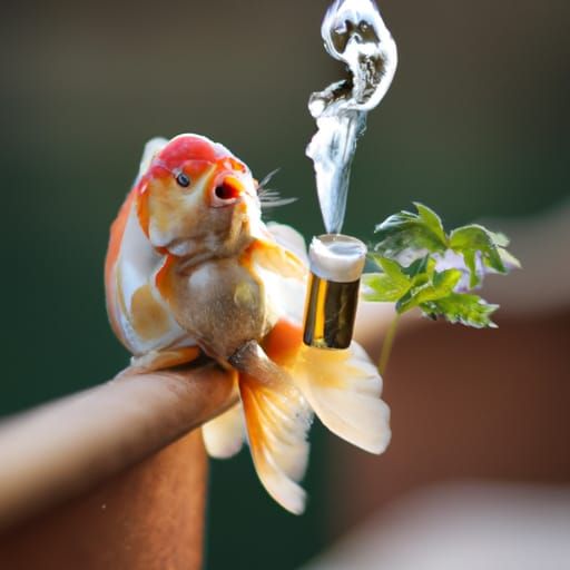 Goldfish Smoking a Joint: Professional Photography