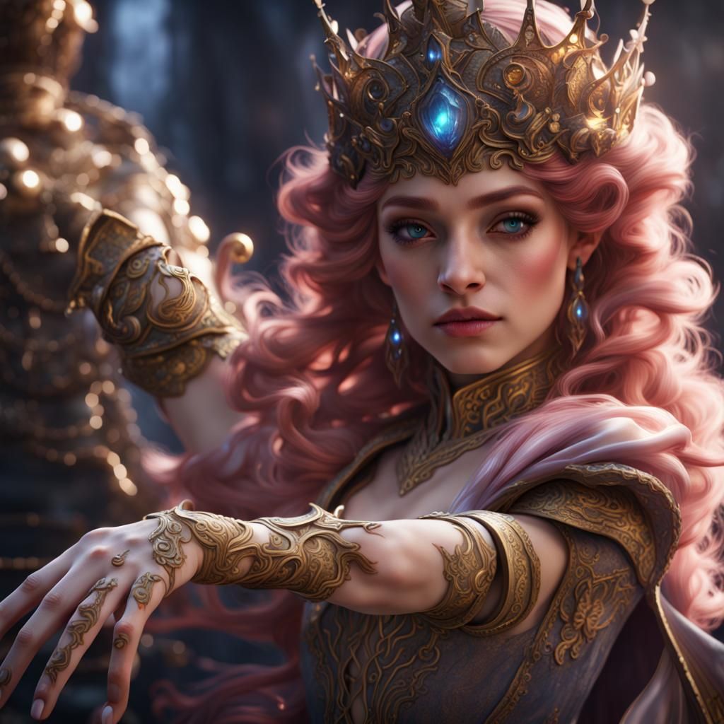 Detailed Princess Hand in Matte Painting Style