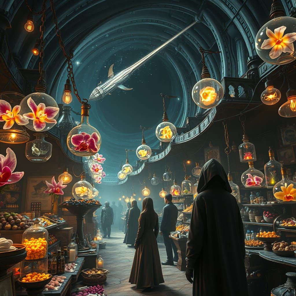 Marketplace of Impossible Wonders in a Black Hole Void