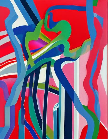 Geometric River: An Expressionist Abstract Graphic Score