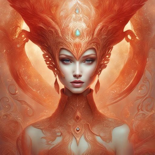 Porcelain Alien with Intricate Skin Patterns