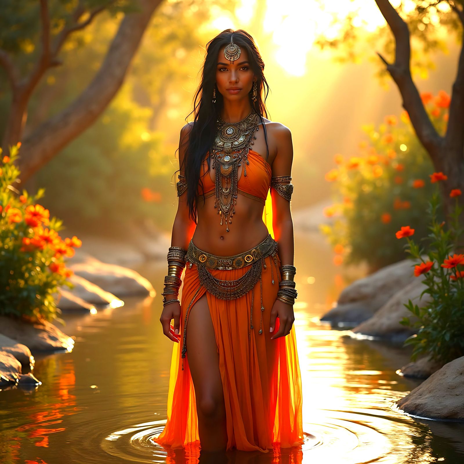 Desert Nomad Oasis in Fantasy Art Style