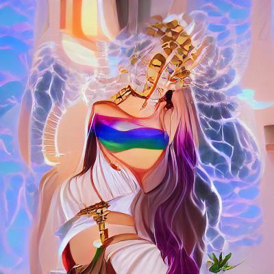 Vibrant LGBTQ+ Lesbian Goddess Art