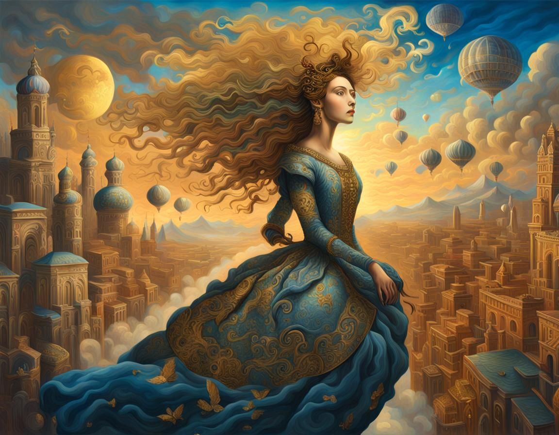 Floating City: A Renaissance-Style Digital Painting