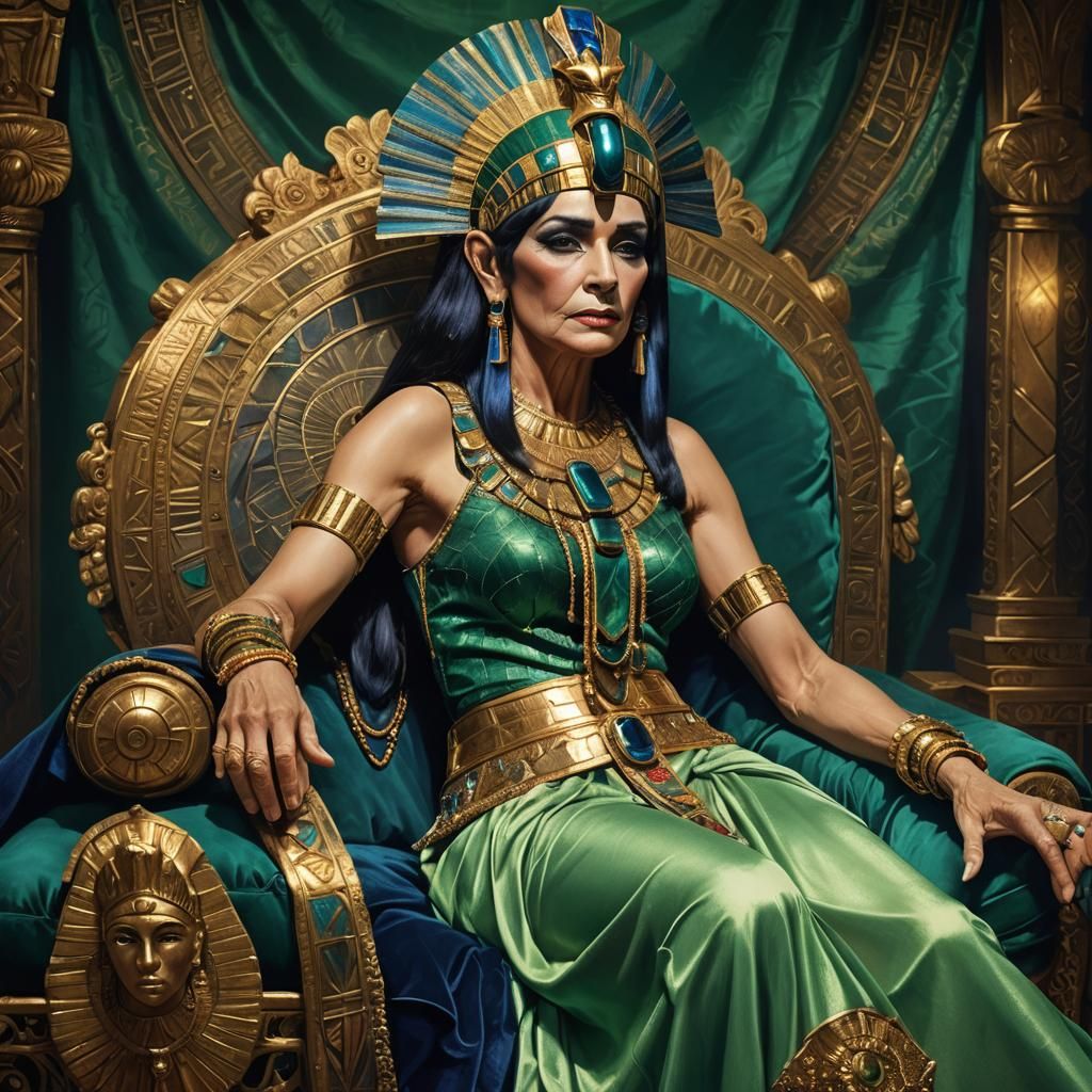 Elderly Transvestite as Cleopatra: Fantasy Concept Art